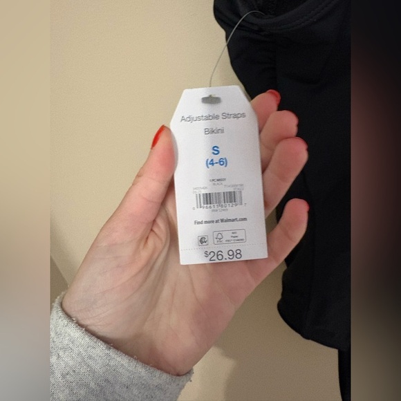 Time and Tru Black Ruffle One-Piece Swimsuit size S NWTs - Picture 7 of 8